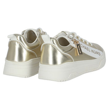 Girls Gold Logo Trainers