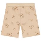 Boys Beige Football Shorts, 1, hi-res