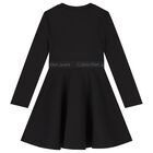 Girls Black Logo Dress, 1, hi-res