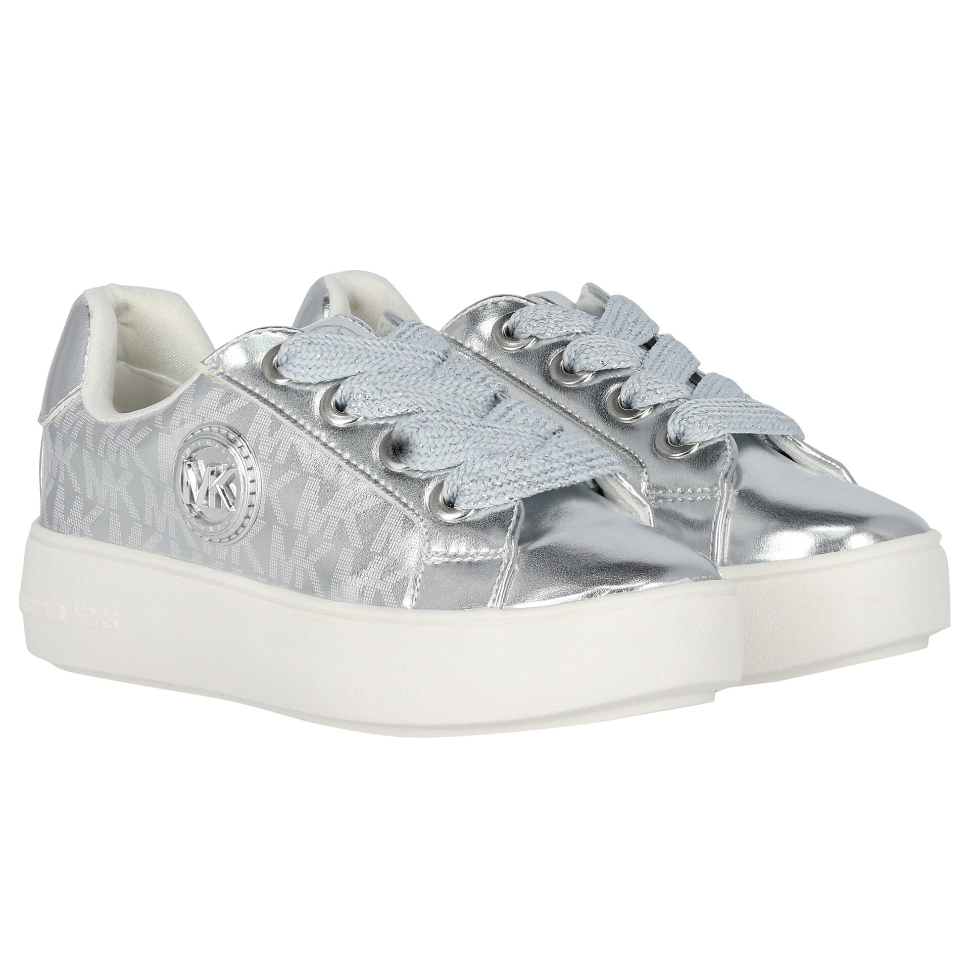 Silver michael kors trainers shop