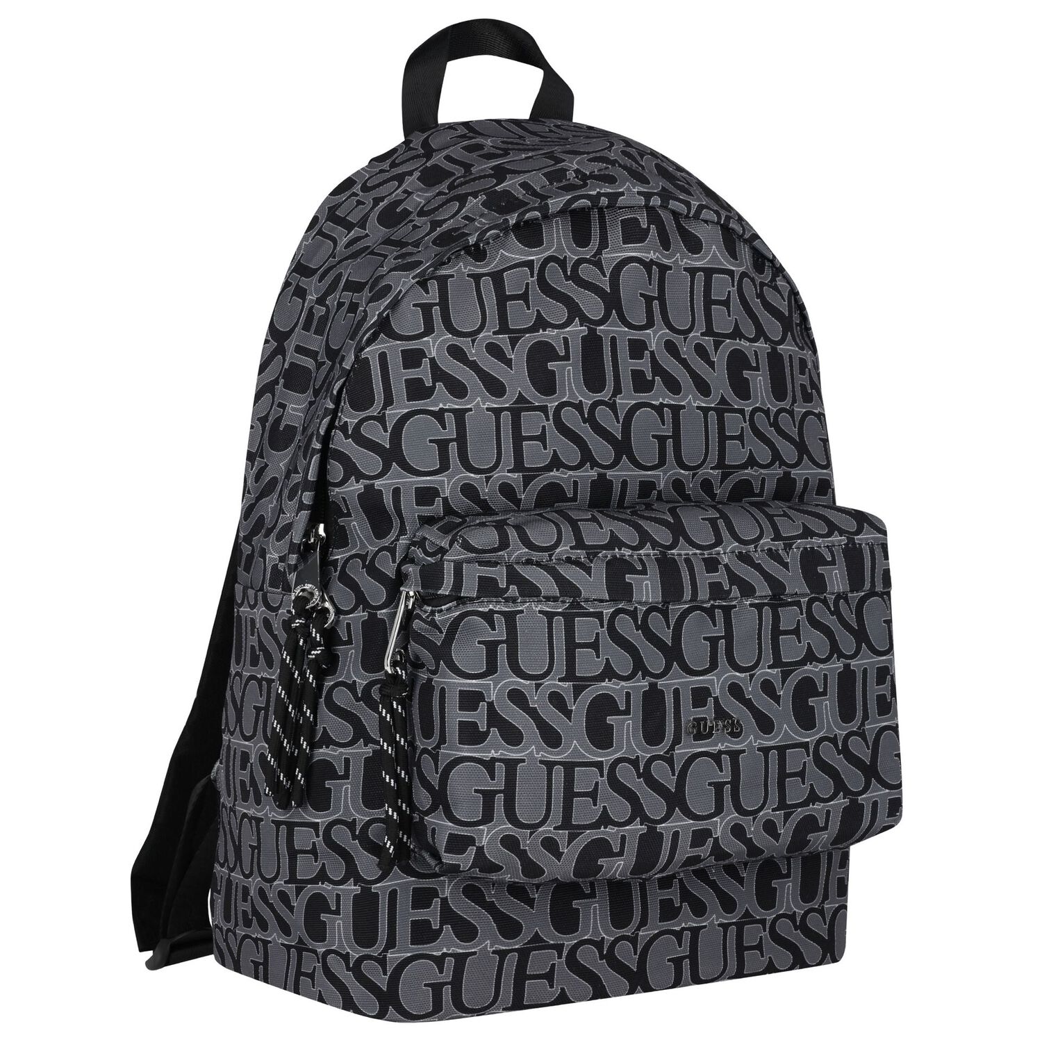 Boys Black & Grey Logo Backpack, 2, hi-res