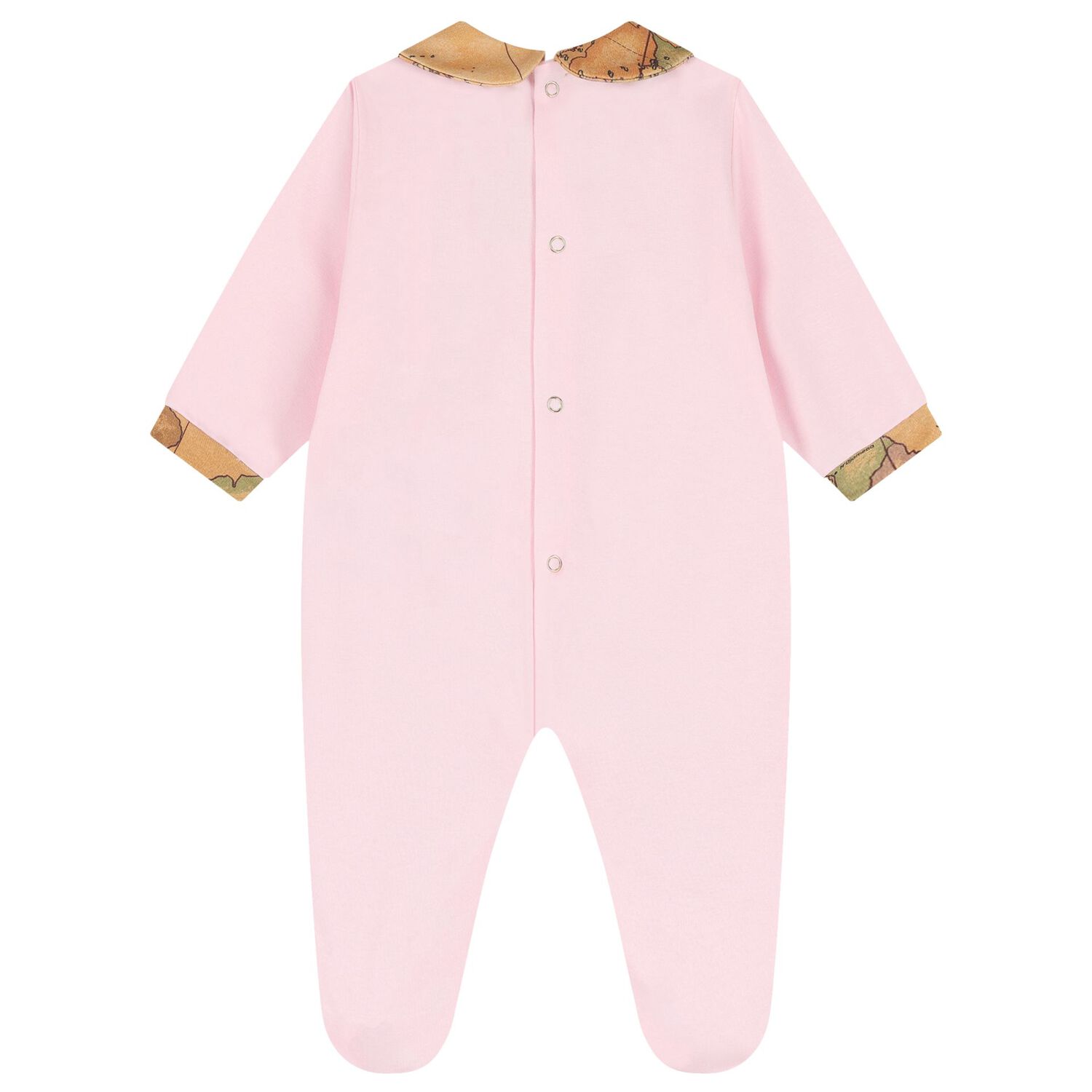 Baby Girls Pink & Beige Geo Map Babygrow Gift Set, 2, hi-res