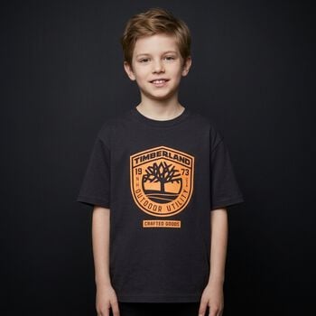 Boys Grey Logo T-Shirt