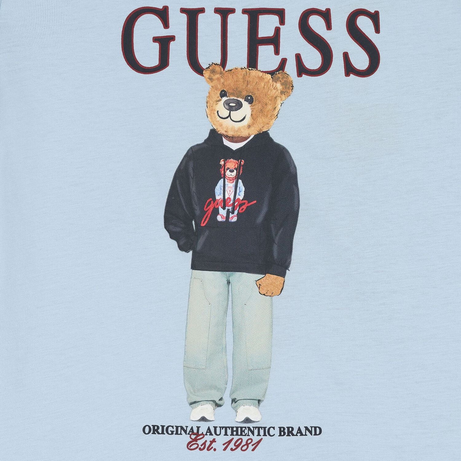 Boys Blue Teddy Bear Logo T-Shirt, 4, hi-res