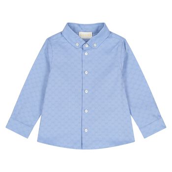 Younger Boys Blue GG Logo Shirt