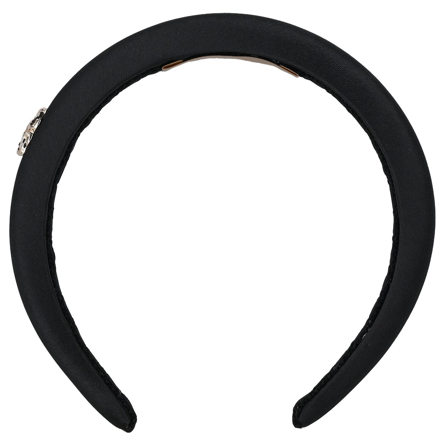 Girls Black Padded Headband, 2, hi-res