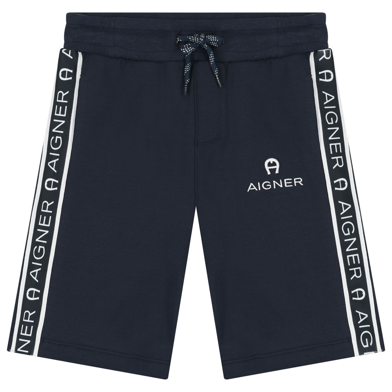 شورت أولاد بالشعار باللون الأزرق الداكن , 2, hi-res image number null