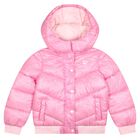 Girls Pink Bear Logo Padded Jacket, 1, hi-res