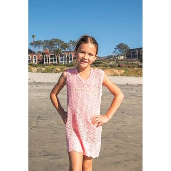Girls Pink Knitted Dress