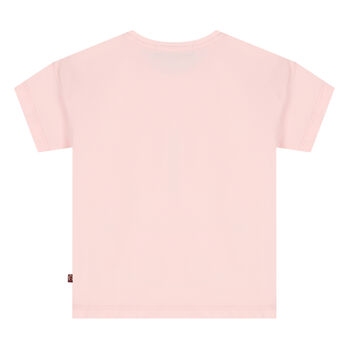 Younger Girls Pink Logo Bag T-Shirt