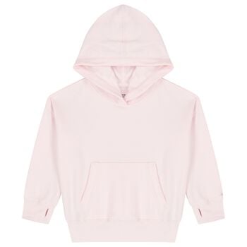 Girls Pink Logo Hooded Top