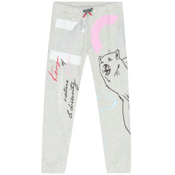 Girls Grey Logo Jogger