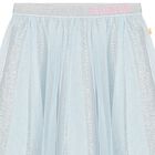 Girls Blue Sequin Tulle Skirt, 1, hi-res