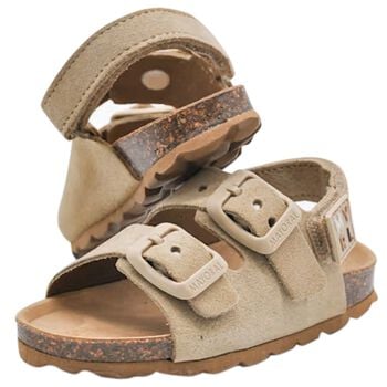 Baby Boys Beige Leather Sandal