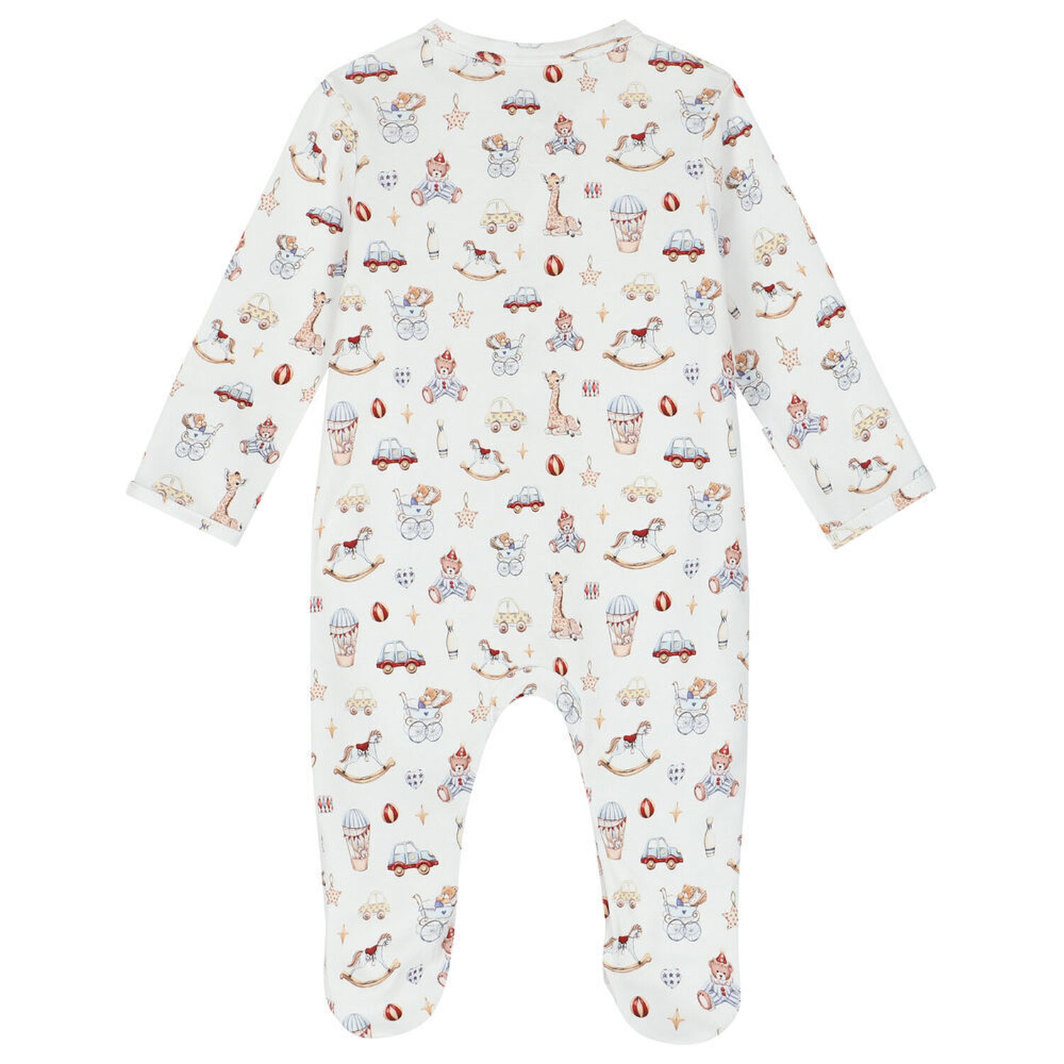 Baby Boys White Toys Babygrow Set, 1, hi-res