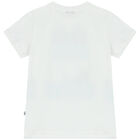 Boys White Cotton T-Shirt, 1, hi-res