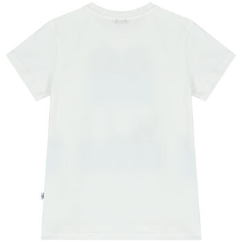 Boys White Cotton T-Shirt