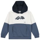 Boys Ivory & Blue Tracksuit Set ( 3 Piece ), 1, hi-res