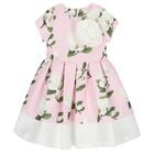 Girls Pink Floral Dress, 2, hi-res