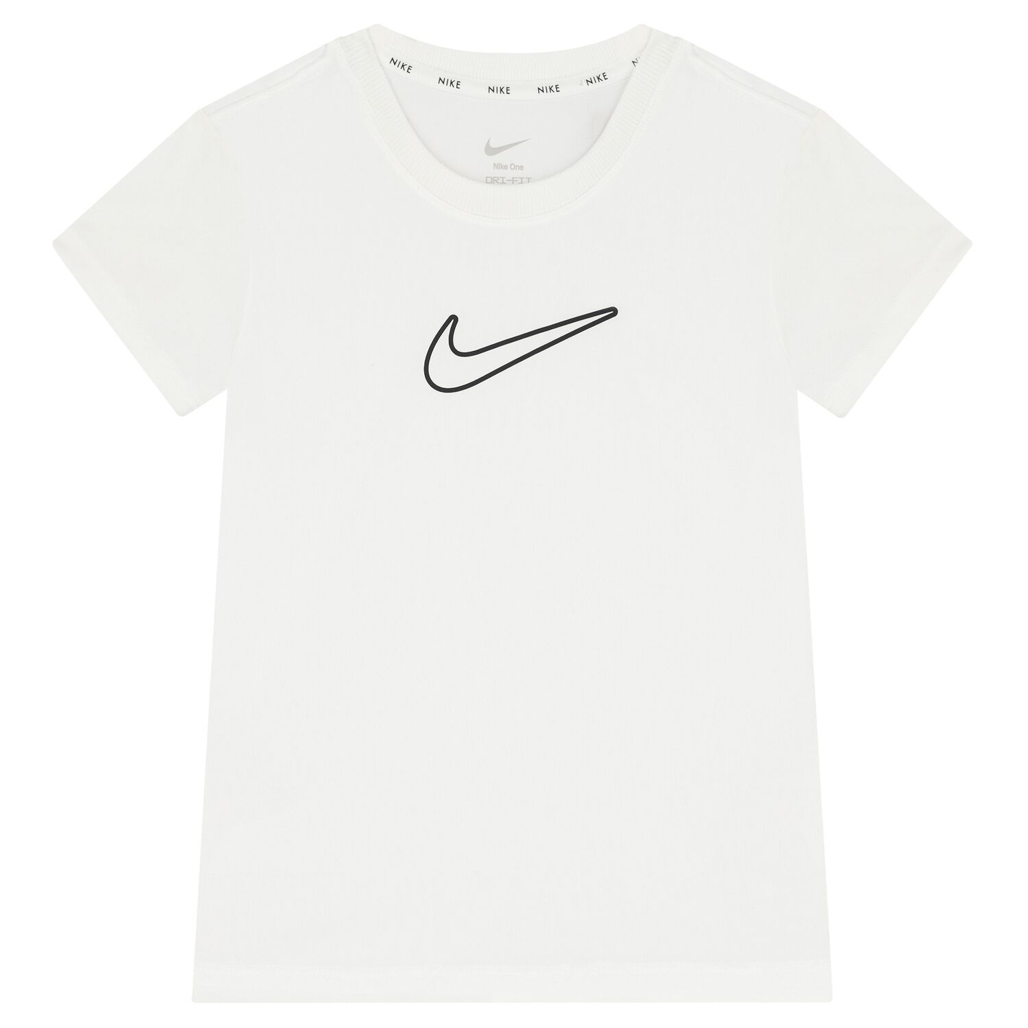 Girls White Logo T-Shirt, 2, hi-res