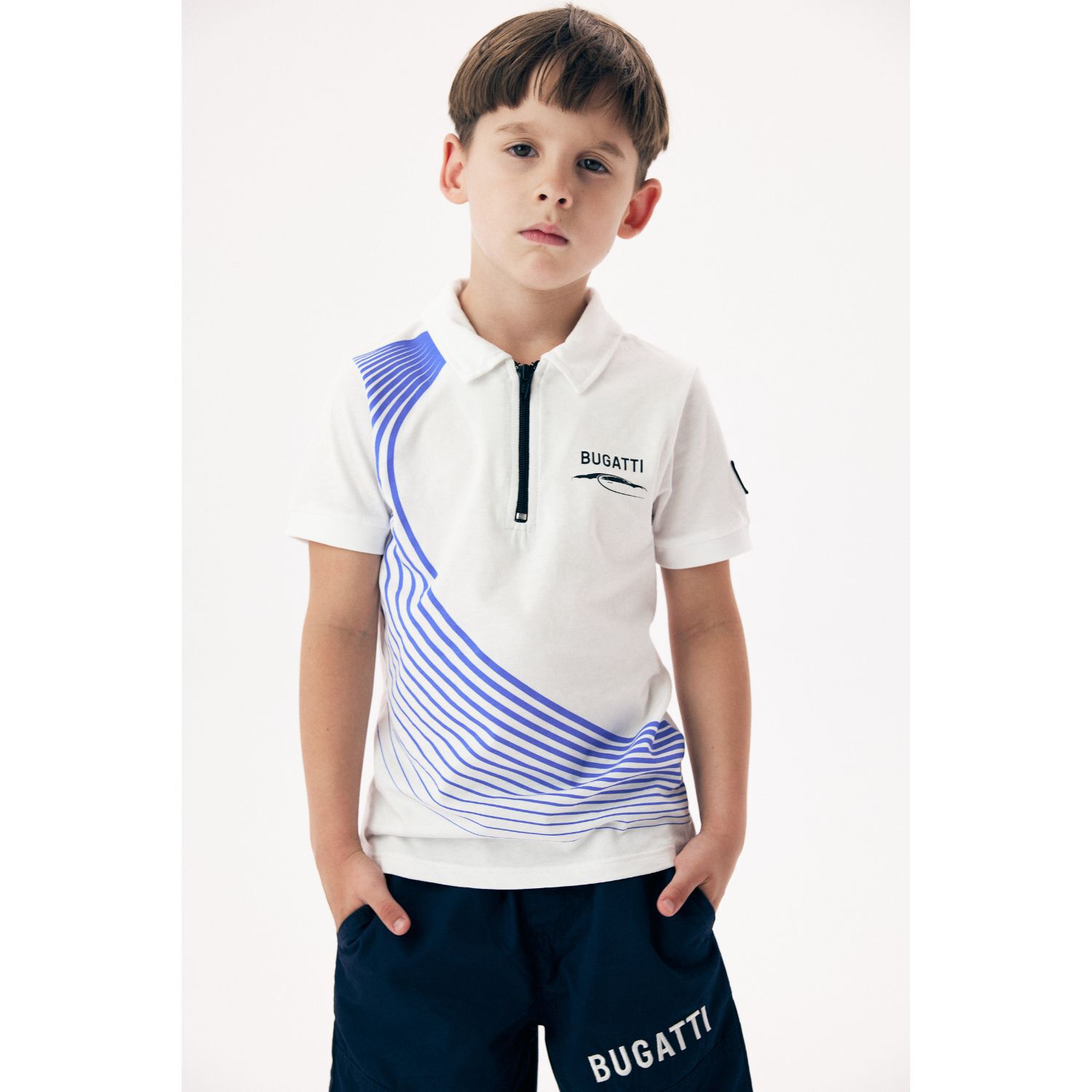 Boys White Logo Polo Shirt, 1, hi-res image number null