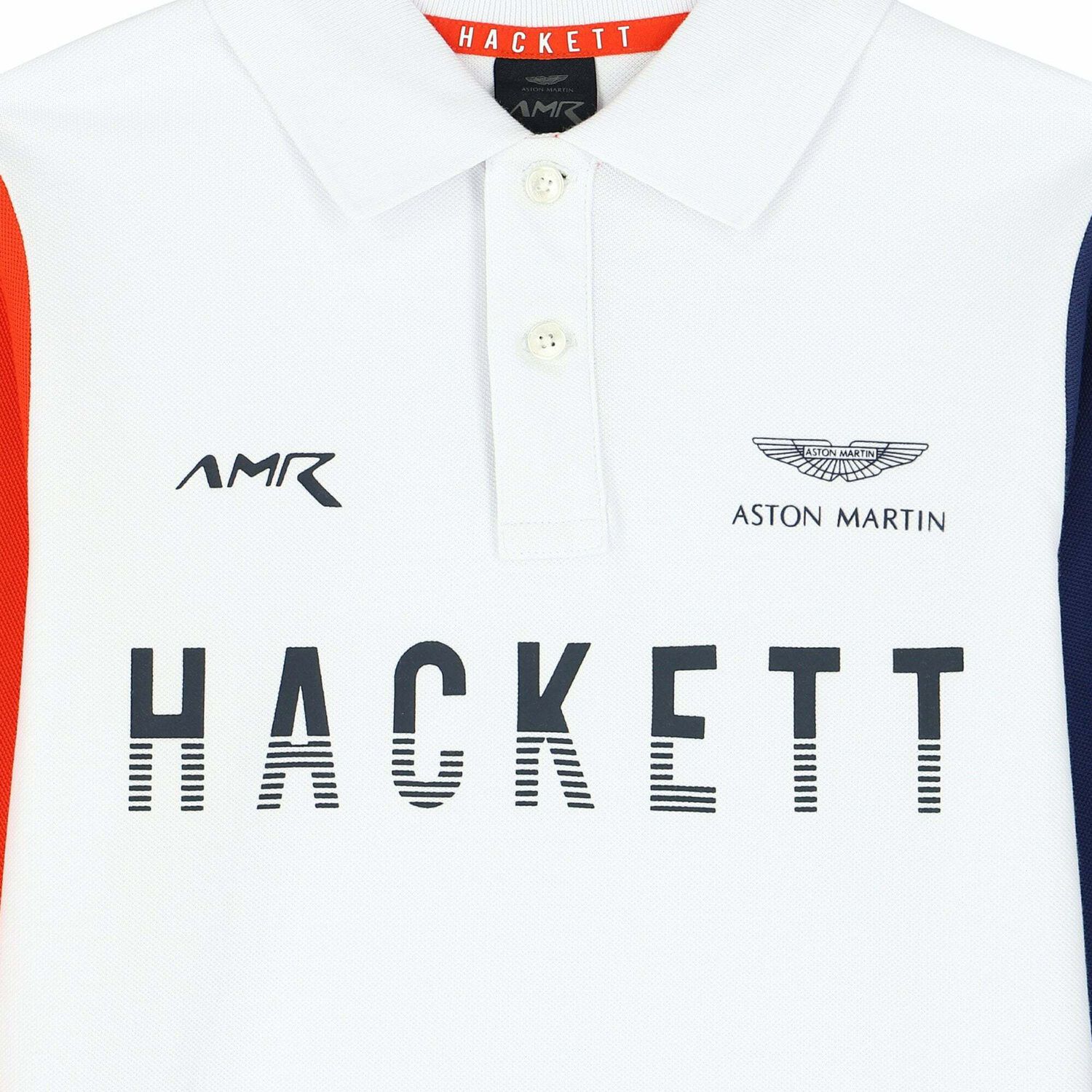 Boys White Aston Martin Long Sleeve Polo Shirt, 1, hi-res