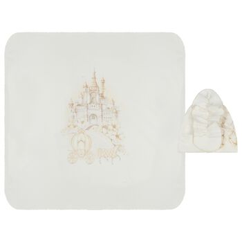 Baby Girls Ivory Blanket & Hat Set 