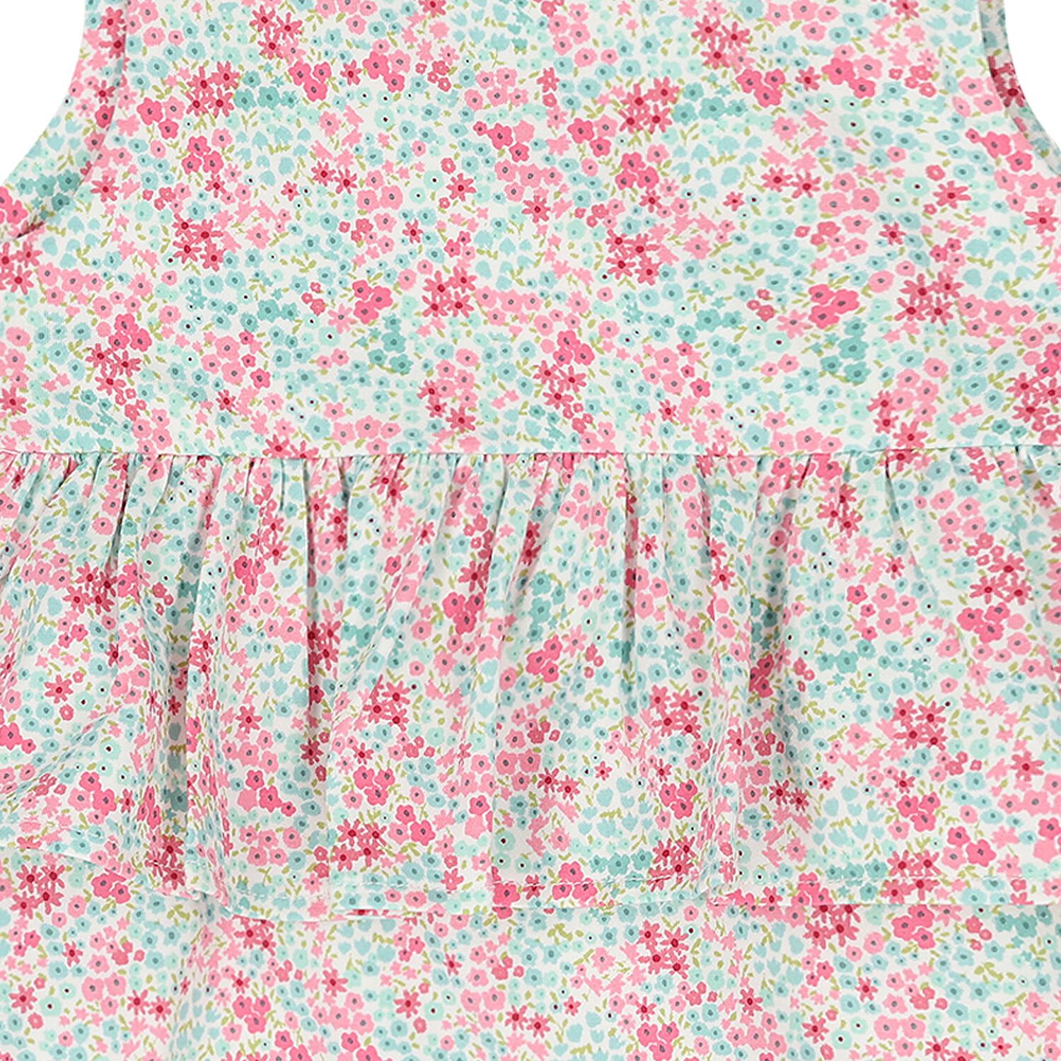 Baby Girls Pink & Green Floral Bodysuit Set, 2, hi-res