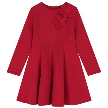Girls Red Floral Dress