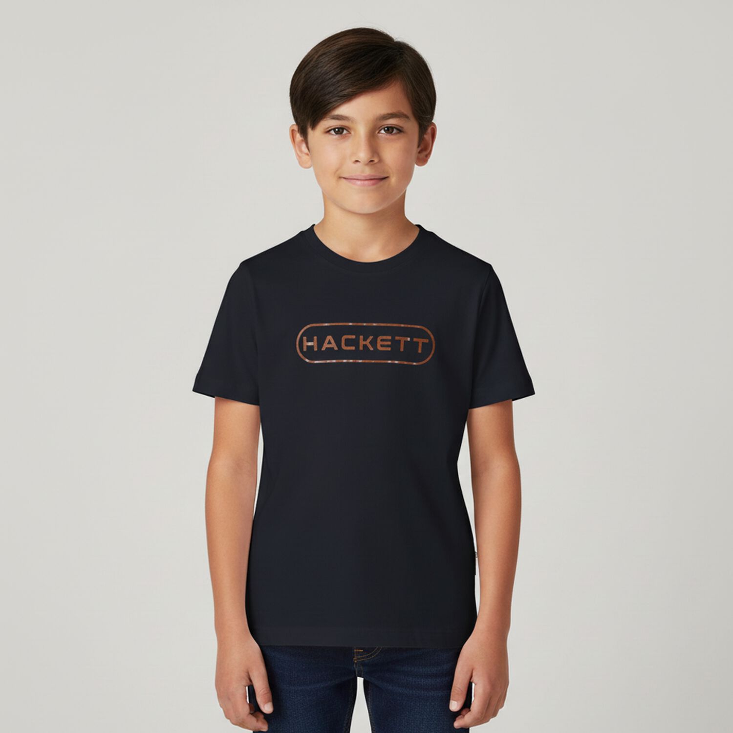 Boys Navy Blue Logo T-Shirt, 1, hi-res