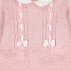 Baby Girls Pink Knitted Romper, 1, hi-res