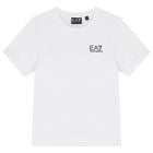 Boys White Logo T-Shirt, 6, hi-res