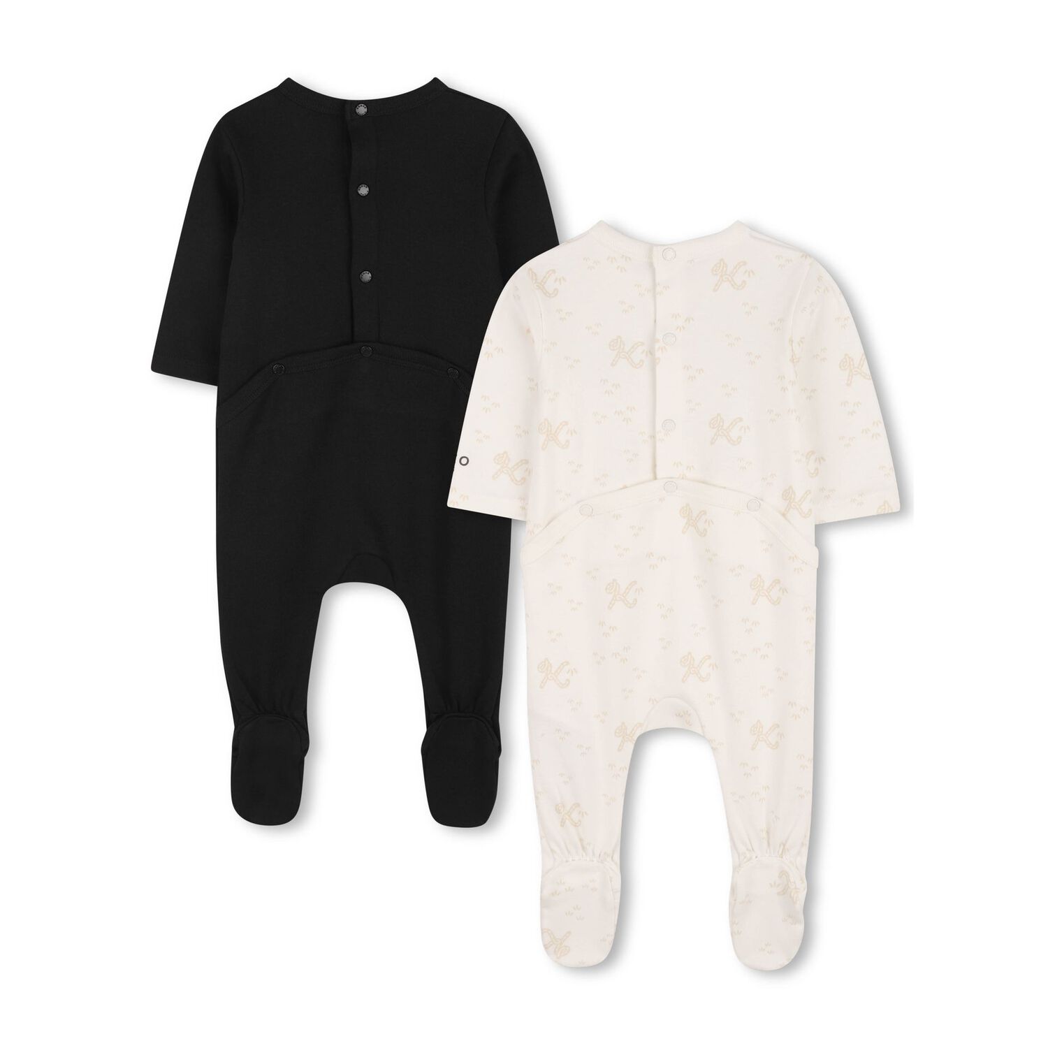 Black & Ivory Tiger Babygrows ( 2 Pack ) , 1, hi-res
