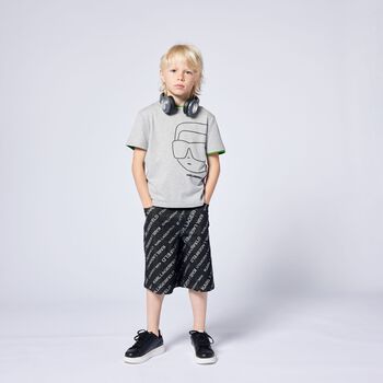 Boys Grey Logo T-Shirt
