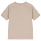 Boys Beige Logo T-Shirt, 1, hi-res