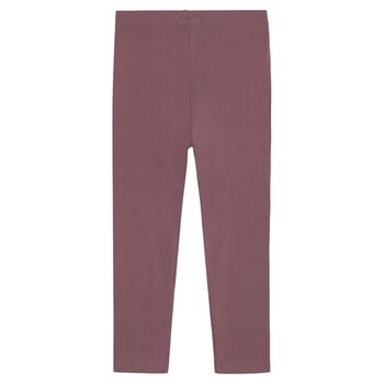 Girls Pink Logo Leggings