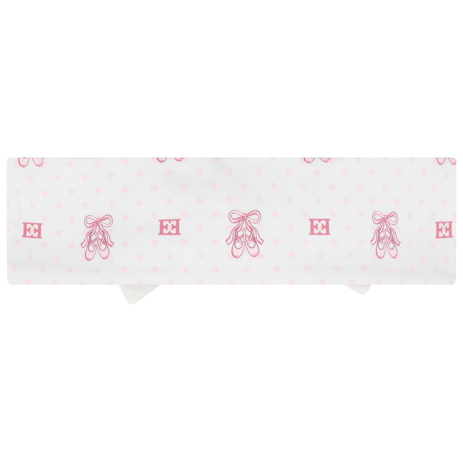 Baby Girls White & Pink Logo Headband, 1, hi-res
