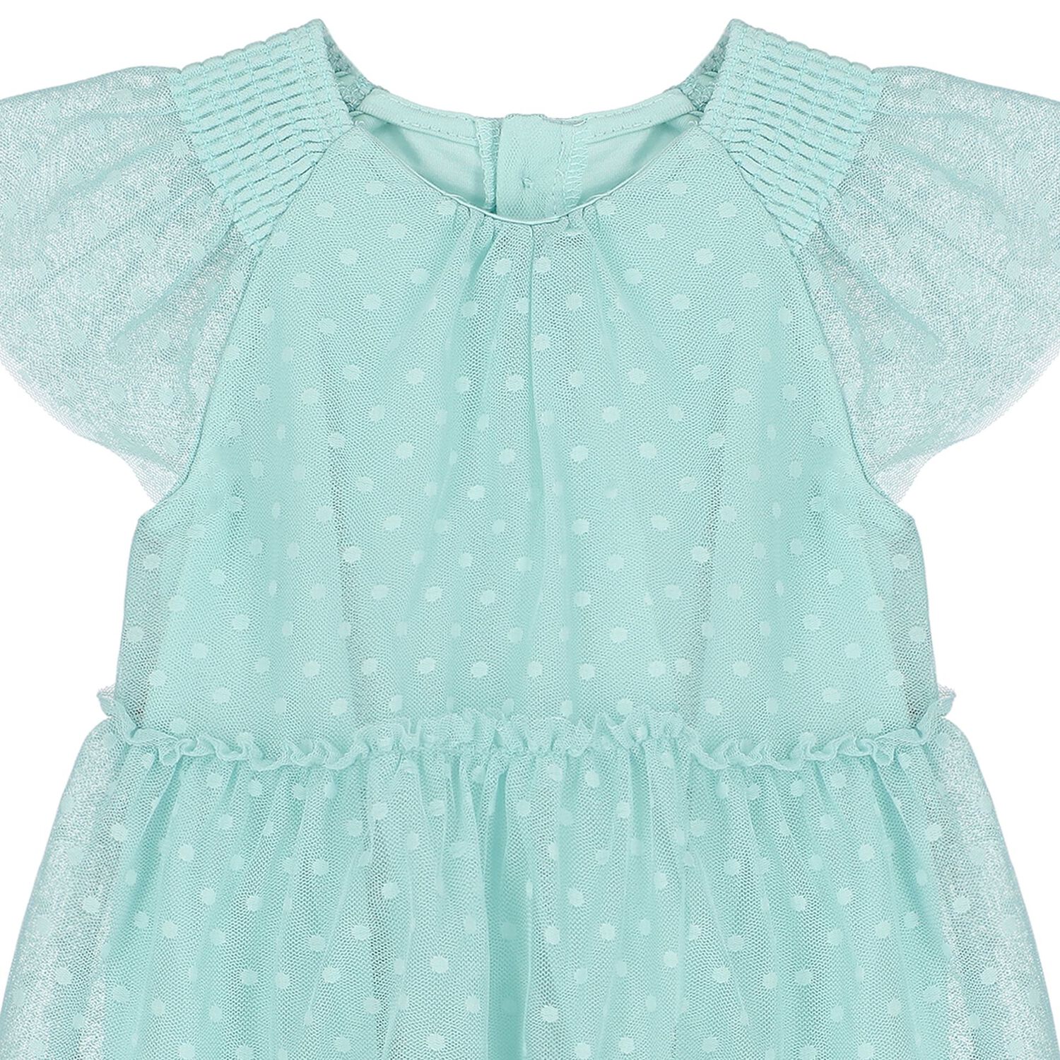 طقم بنات فستان تول باللون الأخضر, 2, hi-res