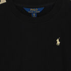 سويت شيرت بالشعار باللون الاسود للبنات, 1, hi-res