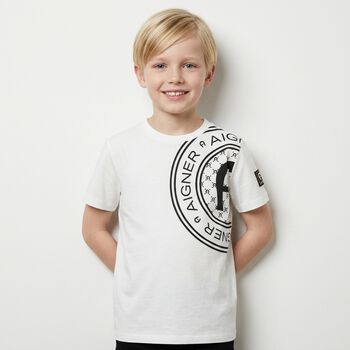 Boys White Logo T-Shirt
