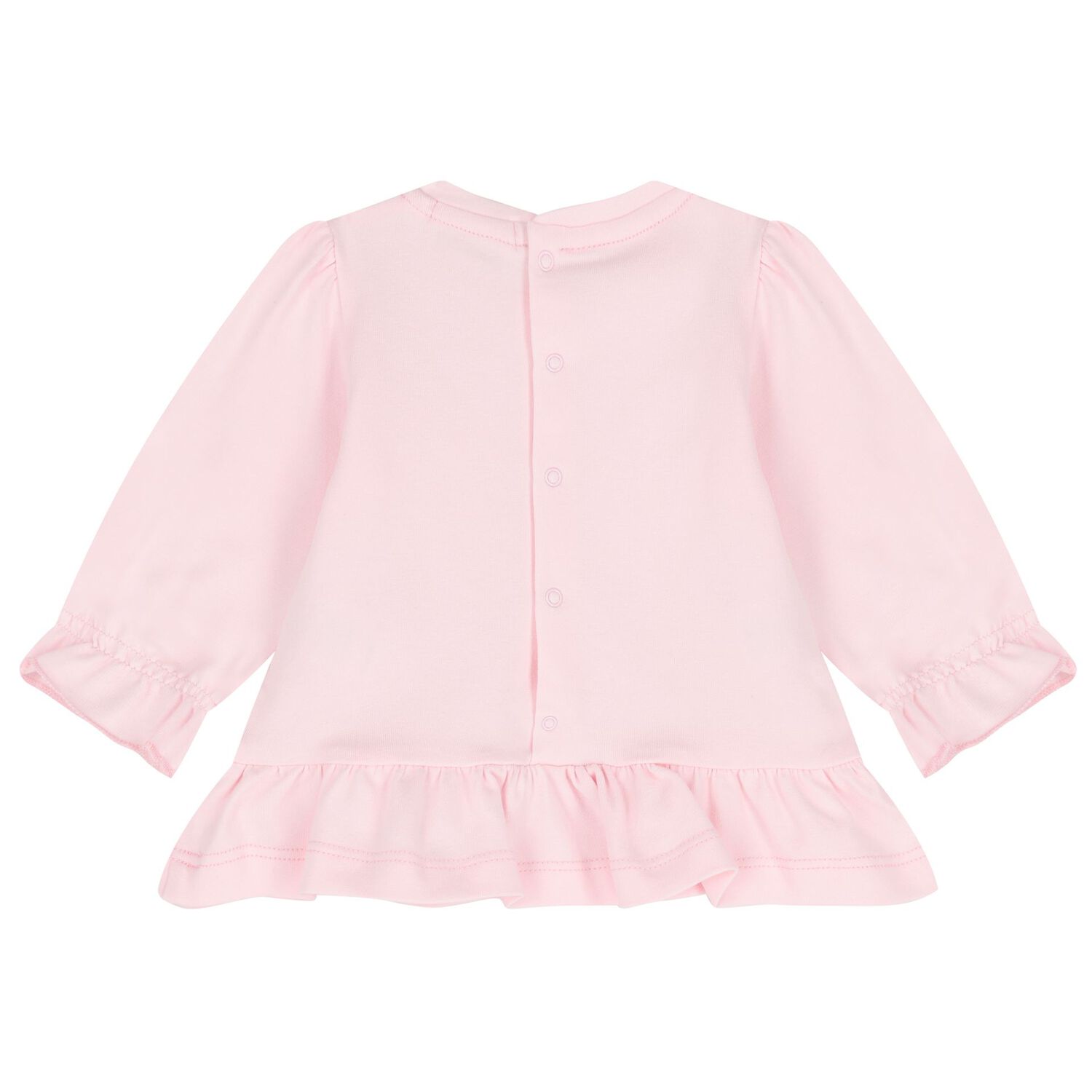 طقم بنطلون بنات بالشعار باللون الوردي, 1, hi-res