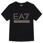 Boys Black Logo T-Shirt, 1, hi-res