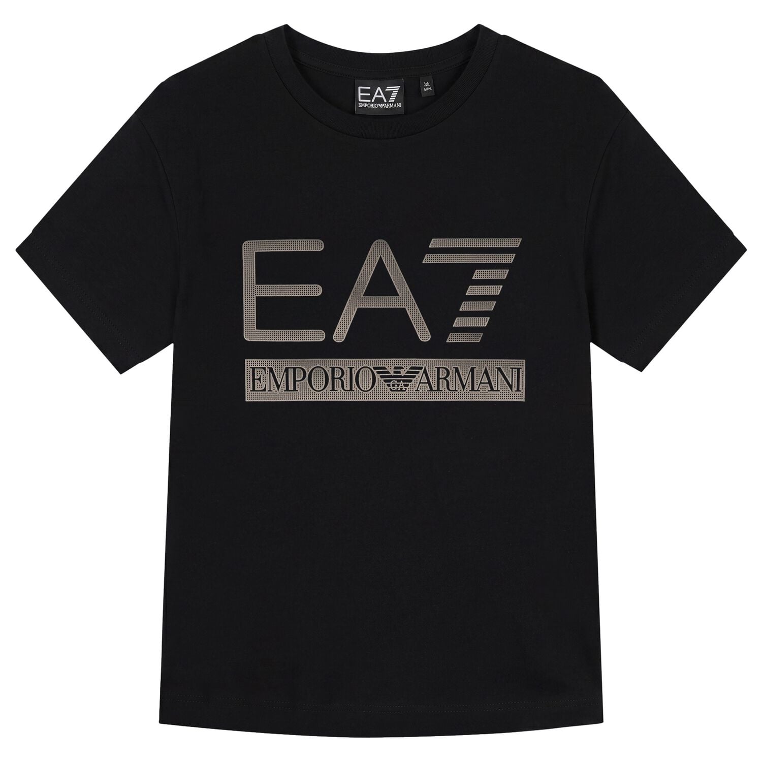 Boys Black Logo T-Shirt, 1, hi-res