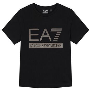 Boys Black Logo T-Shirt
