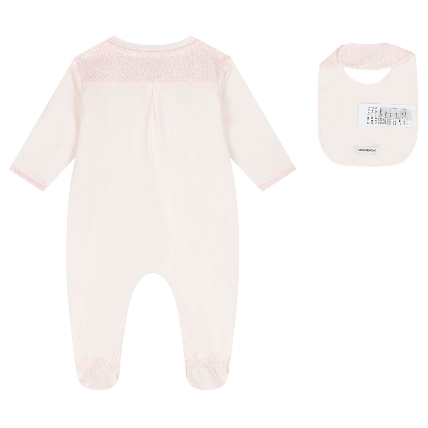 Baby Girls Pink Logo Babygrow Set, 6, hi-res
