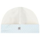 Baby Boys Blue & Ivory Logo Hat, 2, hi-res
