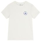 Boys White Logo T-Shirt, 1, hi-res