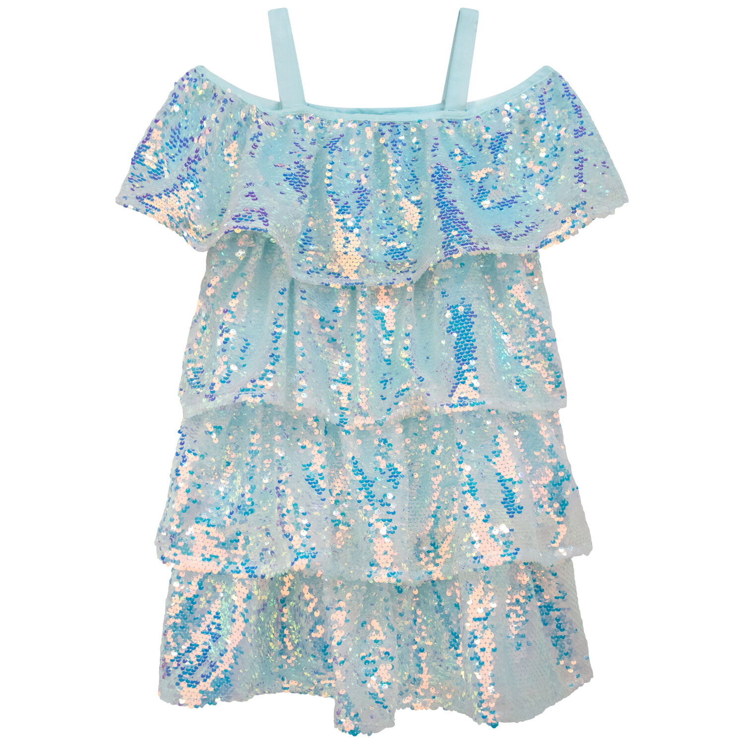 blue paint for dresser Hayley Lace-Up Back Sequin Mini Dress main image 1