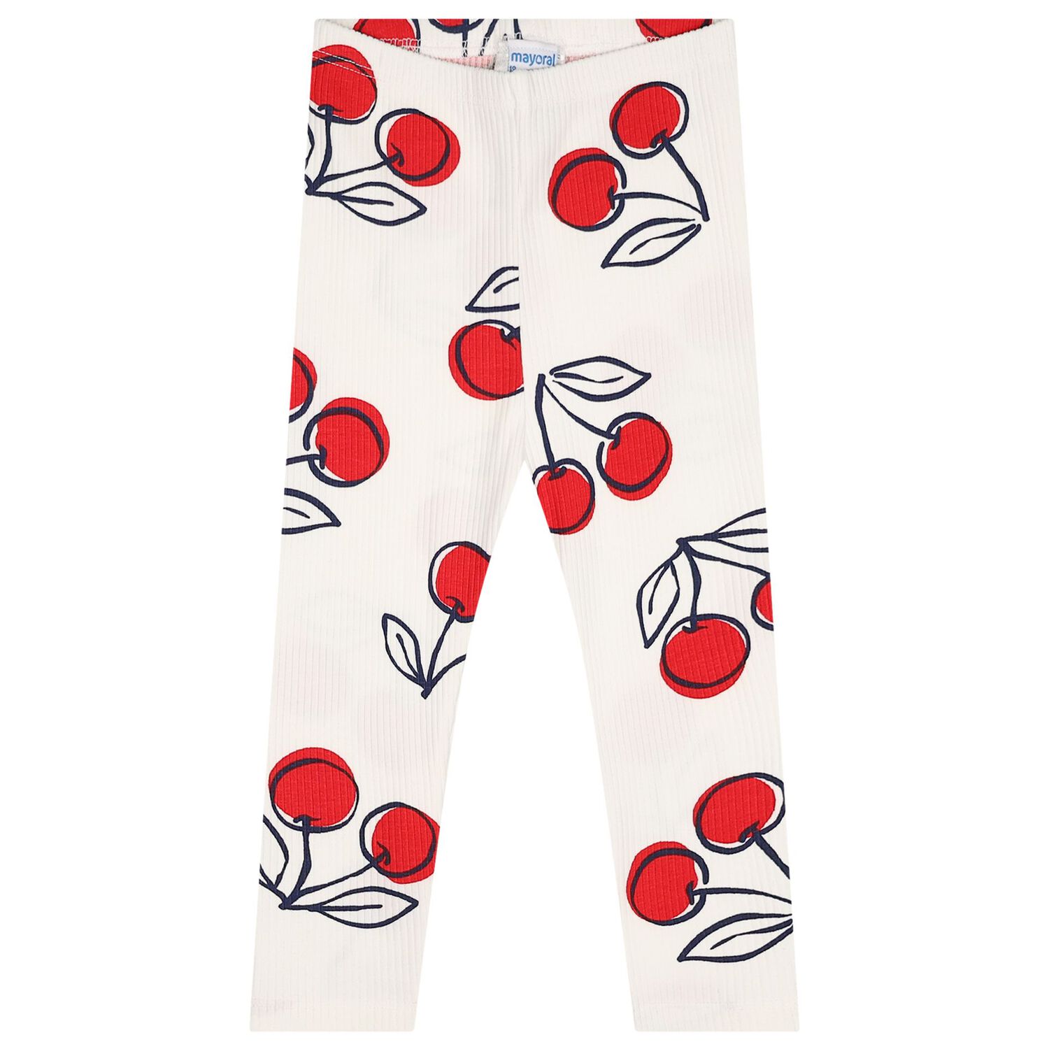 Younger Girls Red & White Cherry Leggings Set, 2, hi-res