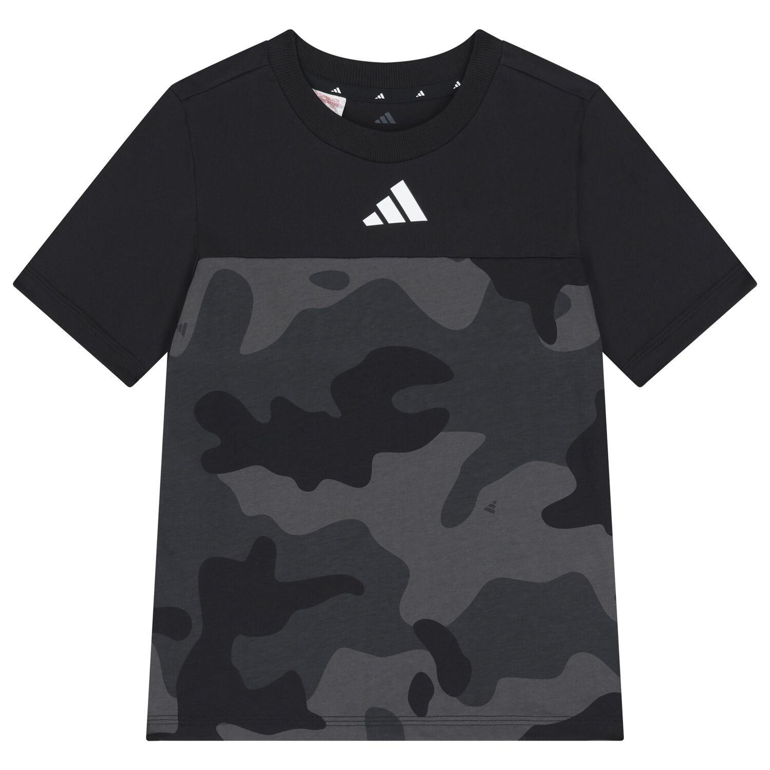 Black & Grey Logo Camouflaged T-Shirt, 1, hi-res